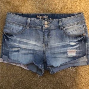 Hippie Laundry ripped denim shorts